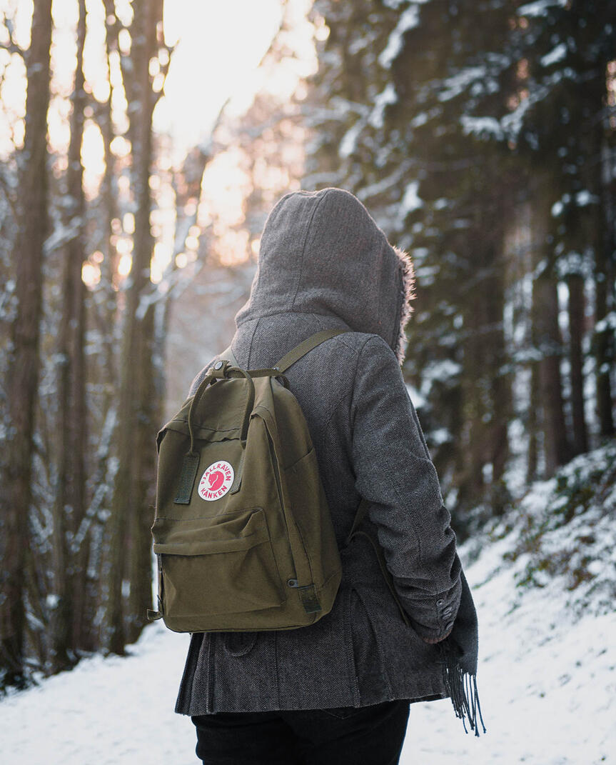 Fjällraven Rucksack im Winter Fjällraven Rucksack im Winter